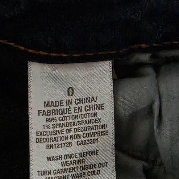 Aeropostale Bermuda Dark Wash Jean Shorts Sz 0 - Picture 5 of 6